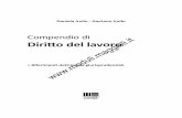 Compendio di Diritto del lavoro  · Il diritto del lavoro: nozione e fonti 1.1 Definizione e cenni storici sul diritto del lavoro..... pag. 17 1.1.1 Definizione e partizioni.....