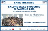 SALONE DELLO STUDENTE DI PALERMO 2018 · Incontro a cura di Sergio Bettini, Psicologo dell’orientamento Incontro con gli ITS della Regione Siciliana Il sistema ITS come valore aggiunto: