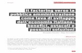 Il factoring verso la pubblica amministrazione come leva ... · In Italia, la spesa della pubblica amministrazione (PA) rappresenta una componente assai significativa del Prodotto
