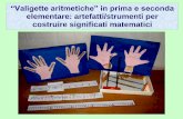 “Valigette aritmetiche” in prima e seconda elementare ... · apprendimento in classe Bartolini (2007) Le mani. Il “contamani ...
