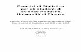 Esercizi di Statistica per gli studenti di Scienze ...web.freepass.it/maurizioudini/Esercizi/EserSvolti.pdf · assoluta (ci), la cumulata dell’intensità relativa (qi) e la cumulata