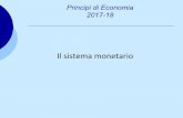 Principi di Economia 2017-18 - comunicazione.uniroma3.it 13... · Lieberman & Hall; Introduction to Economics, 2005 2 A cosa serve la moneta? l Unità di conto—unità comune per