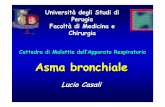 Asma bronchiale 2013 - med.unipg.it Didattico/Malattie Apparato... · SPIROMETRIA OSTRUZIONE ASSENTE TEST DI PROVOCAZIONE BRONCHIALE ASPECIFICO Diagnosi di asma: prove di funzionalità