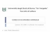 Università degli Studi di Roma “Tor Vergata”didattica.uniroma2.it/assets/uploads/...e_BEA_Lezione10_10-11-2011.pdf · Lezione 10 L’ABC e la Break even analysis ... I costi
