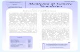 Medicina di Genere Newsletter - .nazionale, sia nella sperimentazione clinica dei farmaci (art.1),