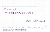 Corso di MEDICINA LEGALE TSRM · Sezione di Medicina Legale dell’Università degli Studi di Perugia Direttore Prof. MAURO BACCI. Condizioni legali all’esercizio della professione