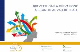 BREVETTI: DALLA RILEVAZIONE A BILANCIO AL VALORE … DALLA... · concorrenza nel caso in cui il sistema di ... - Attribuzione importanza crescente alle attività immateriali ed intangibili