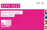 Giugno 2015 EXPO 2015 Report attività social · Il numero di fan è un utile per avere un’idea del seguito che Expo ha sui social network, ma per noi non è l’indicatore principale.