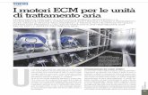 Luca Ferrari I motori ECM per le unità di trattamento aria · la causa primaria negli edifici del blocco delle pompe o dei ventilatori. ... chiamati perché la tensione viene indotta