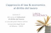 L’approio di law & economics al diritto del lavoro · La missione del diritto del lavoro ... (v. slide seg.) 11. Un circolo causale che altera il contenuto del giustificato motivo