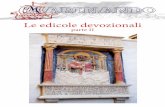 Le edicole devozionali · La rafﬁ gurazione del «vescovo in cattedra» è accentuata dai consueti abiti episcopali latini e dagli attributi iconograﬁ ci speciﬁ ci, come ad