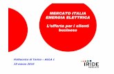 MERCATO ITALIA ENERGIA ELETTRICA L’offerta per i clienti ... · cogenerazione viene distribuito attraverso reti dedicate ... Generatore di vapore a recupero per la produzione di