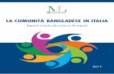 2017 - Rapporto Comunità Bangladese in · PDF fileIn tale direzione vanno i progetti editoriali finanziati dal Ministero del Lavoro e delle Politiche Sociali: il Rapporto ... non