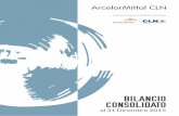 BILANCIO CONSOLIDATO - .BILANCIO CONSOLIDATO ArcelorMittal CLN al 31 Dicembre 2015 Bilancio consolidato