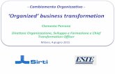 Cambiamento Organizzativo - Este CAMB.pdf · - Cambiamento Organizzativo - ‘Organized’ business transformation Clemente Perrone Direttore Organizzazione, Sviluppo e Formazione
