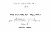 Corso di Diritto per l’Ingegneria - My LIUCmy.liuc.it/MatSup/2012/N90317/LIUC anno 2013 Lezione 2 Zeppam.pdf · Lezione 2 Gabriele Zeppa ... e attrezzature antincendio •Criteri