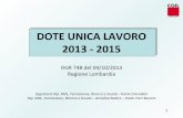 DOTE UNICA LAVORO 2013 - 2015 - flccgil.lombardia.it · Servizi finalizzati a trovare una nuova occupazione, per l’inserimento lavorativo (es. tutoring e counseling orientativo,