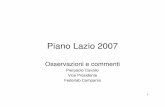 slides Piano Lazio 2007 Piano Lazio 2007.pdf · 1 Piano Lazio 2007 Osservazioni e commenti Pierpaolo Cavallo Vice Presidente Federlab Campania