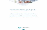 Cerved Group S.p.A. · Resoconto intermedio sulla gestione al 30 settembre 20182018 ... da oltre 40 anni. ... Adjusted EBITDA 145.394 44,9% 132.019 45,7% 13.375 10,1%