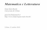 Matematica e Letteratura · Quando si parte il gioco della zara, ... logico e autore delle ... Egli è scritto in lingua matematica, e i caratteri son triangoli,