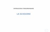 LA SCISSIONE didattico/2017/5... · OPERAZIONI STRAORDINARIE LA SCISSIONE. 2 ... La sissione, al pari della fusione, ... registro delle imprese e la deisione in ordine alla scissione