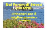 Dai Forum di Stresa - lisaca.it · La meta è il viaggio PDCA . ... L’organizzazione dell’autovalutazione, la metrica del rav, il miglioramento, il ciclo pdca bergamo 23/1/2015