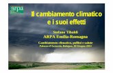Il cambiamento climatico e i suoi effetti · Stefano Tibaldi ARPA Emilia-Romagna Cambiamento climatico, ... Esempi di interazione: Aumento di temperatura aumento di ozono e particelle