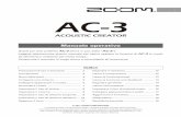 Manuale operativo - Zoom · Conservate il manuale in luogo sicuro e ... 9 effetti per chitarra acustica I nove tipi di effetto, ... le differenze di volume dovute alla pennata, agli