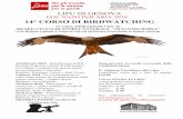 COL NASO PER ARIA 2018 14° CORSO DI BIRDWATCHING · lipu di genova col naso per aria 2018 14° corso di birdwatching in collaborazione con il museo civico di storia naturale “giacomo