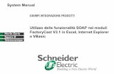 ESEMPI INTEGRAZIONE PRODOTTI - Schneider ElectricFILE/SOAP.pdf · Utilizzo delle funzionalità SOAP nei moduli FactoryCast V3.1 in Excel, Internet Explorer e VBasic 3.2 - IMPLEMENTAZIONE: