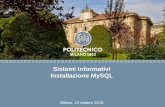 Sistemi Informativi Installazione MySQLzanella.faculty.polimi.it/wp-content/uploads/MySQL-Inst... · 2018-10-20 · • Scaricare ed installare Visual C++ Redistributable for Visual