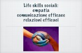 Life skills sociali: empatia comunicazione efficace ... Skills sociali empatia... · Life skills sociali: empatia comunicazione efficace relazioni efficaci. ... ed empatia con le