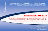 Istituto MEME: M-FAD Counselling Scolastico · Dirigenti Scolastici, è rivolto a tutte le istituzioni scolastiche di ogni ordine e ... Chi in questi ultimi anni ha operato ... [OMS