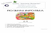ROSMINI INFORMA · Liceo "Antonio Rosmini" Via Malfatti 2 - 38122 Trento . Liceo delle Scienze Umane . Liceo Economico-Sociale (LES) ROSMINI INFORMA : 2-3 : Anno scolastico 2017/2018