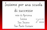 Insieme per una scuola di successo - icslesina.it Contegreco 2015 2.pdf · Insieme per una scuola di successo rete di Apricena Lesina San Severo San Paolo Civitate 20 aprile 2015