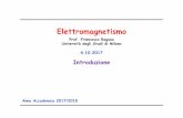 elettromagnetismo 1 (2017-2018) - Sezione di Milanoragusa/2017-2018/elettromagnetismo... · • Studiare e fare esercizi mentre si frequentano le lezioni ... Struttura elettrica della