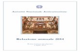 Relazione annuale 2014 annuale 2014 Roma, Camera dei deputati 2 luglio 2015 Autorità Nazionale Anticorruzione Presidente dell’Autorità Raffaele Cantone Componenti del Consiglio