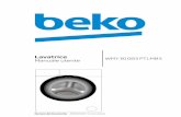 Lavatrice Manuale utente - beko.it · A ATTENZIONE: Rimuovere i bulloni di sicurezza per il trasporto prima di azionare la lavatrice! Altrimenti l'apparecchio si danneggia. C Conservare