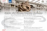 L’arte del Rinascimento italiano · docente di Storia dell’arte all’Università di Macerata Piero della Francesca e la rinascita dell’immagine 16,30 – 18,00 Discussione