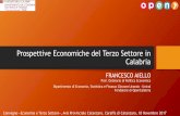 Prospettive Economiche del Terzo Settore in Calabria · Peso del settore in Italia ... disabili, anziani, ecc.) ... •In Fukuyama (1996) è una risorsa che si sviluppa nel momento