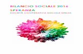 BILANCIO SOCIALE SPERANZA 2016 · Via Rinaldo Mantovano 5 – Mantova ... Oltre alla forma cartacea, è pubblicato e diffuso in pdf sul sito internet della Cooperativa ... Con la