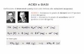 ACIDI e BASI - di.univr.it · Essendo un equilibrio scrivo la Kc Ricorda concetto di coppia acido-base coniugata acido 1 acido 2 base1 base 2 Reazione di autoionizzazione dell’acqua.