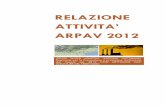 RELAZIONE ATTIVITA’ ARPAV 2012 - arpa.veneto.it · Regionale per la Prevenzione e protezione Ambientale ... di danno e rischio connesse all’esercizio di attività, ... RADON •