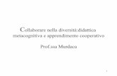 Collaborare nella diversità:didattica metacognitiva e ...Strategieet (2... · Azione didattica centrata sull ... attivano procedure di riflessione metacognitiva (individuale e collettiva)