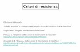 Criteri di resistenza - emmeengineering.com · Criteri di resistenza Riferimenti bibliografici Juvinall, Marshek “Fondamenti della progettazione dei componenti delle macchine”
