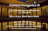 Chimica Inorganica III - chimica.unipd.it · Silvia Gross - Chimica Inorganica III, Laurea Magistrale in Chimica Experiments 0.Procedure speciali nell’attività di laboratorio (tecnica