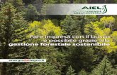 Fare impresa con il bosco è possibile grazie alla gestione ... · Fare impresa con il bosco ... La superﬁcie forestale italiana oggi si estende su quasi 10 mi-lioni di ettari.