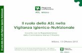 le ienico Il ruolo della ASL nella Vigilanza Igienico ... · nutrizionali, fornendo elementi utili per valutare l’adeguatezza della dieta media della popolazione italiana o di gruppi