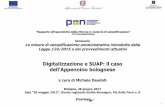 Digitalizzazione e SUAP: il caso dell’Appennino bologneseeventipa.formez.it/sites/default/files/allegati_eventi/slide... · attraverso sinergie con il volontariato (sussidiarietà