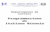Programmazione Dipartimento Biennio - liceomedi.com  · Web view(presentazione di contenuti e dimostrazioni logiche) ... l'immigrazione oggi in Italia. ... modello word Author: Anna